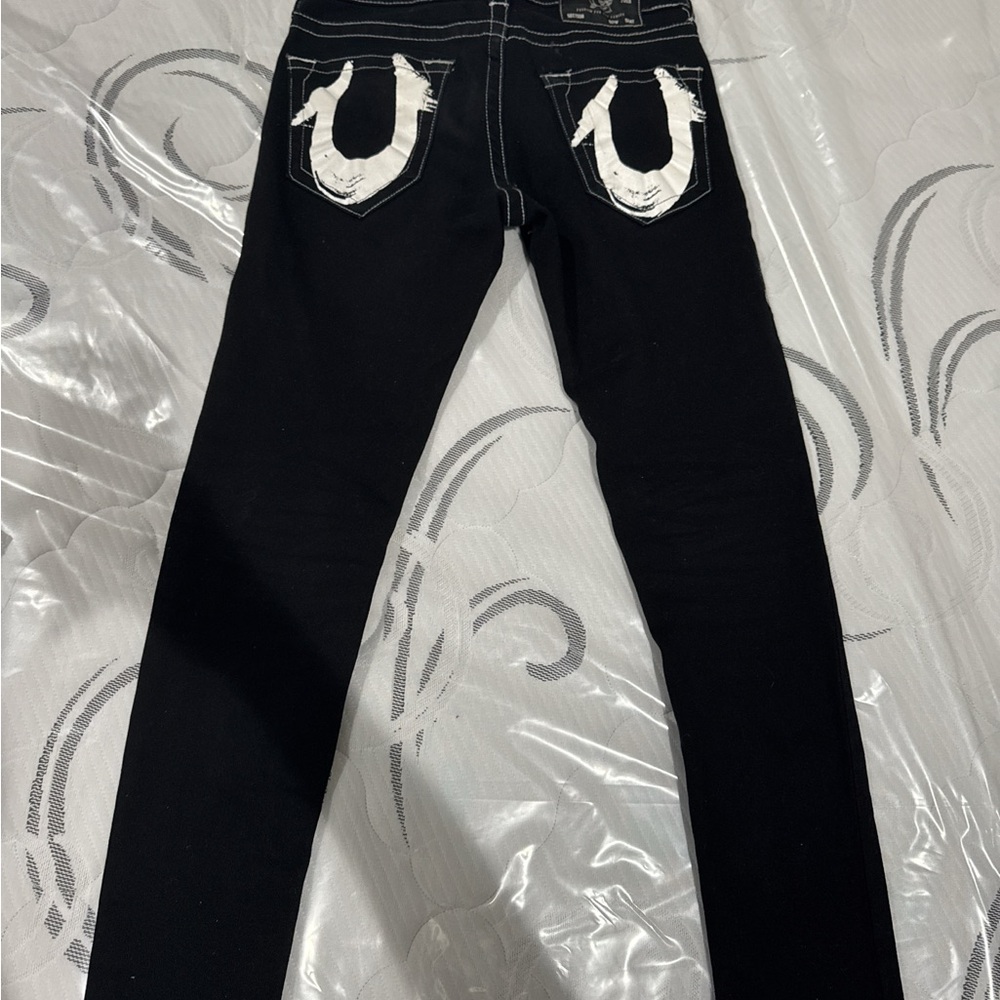 True Religion Black Relaxed Jeans Signature Style